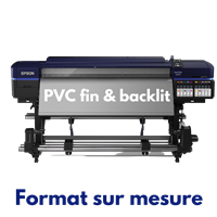 PVC fin et backlit sur mesure