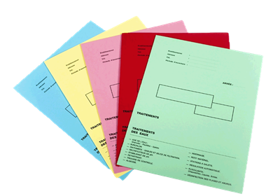 Dossier papier couleur 