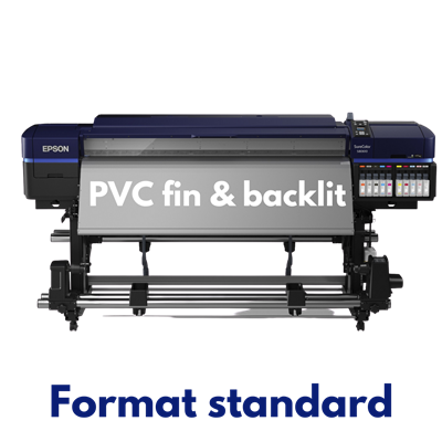 PVC fin et backlit <br>format standard 