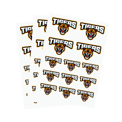 Stickers en planche découpés à la forme